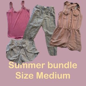 Gap and Patagonia tank, pants, shorts summer bundle